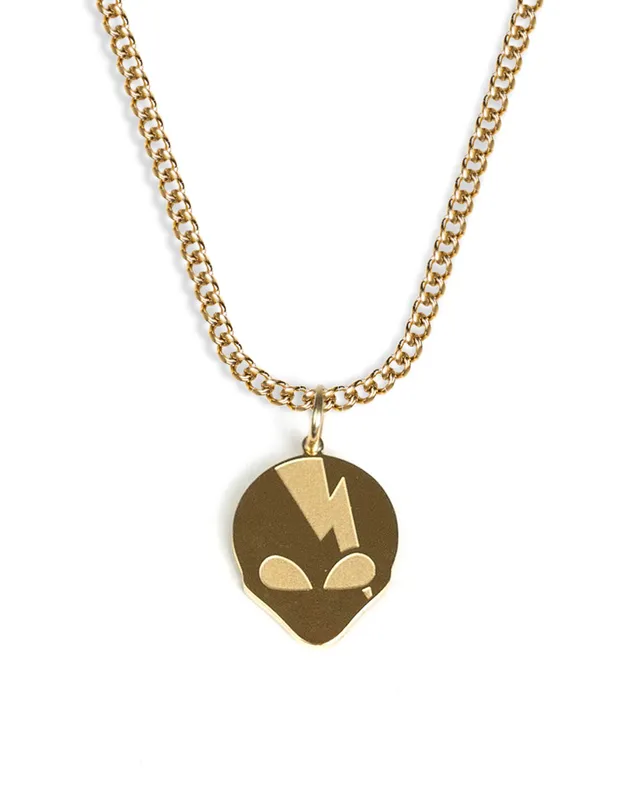 unshinebar-alien-halskette-gold-45cm-edelstahl-vergoldet image 1