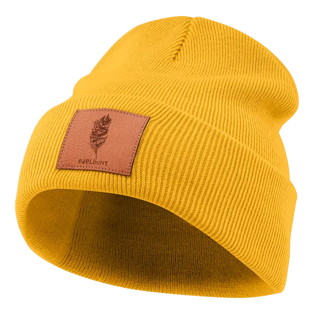 edelbunt-m-tze-bern-beanie-senfgelb image 1