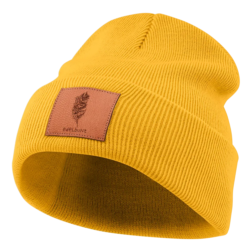edelbunt-m-tze-bern-beanie-senfgelb image 1