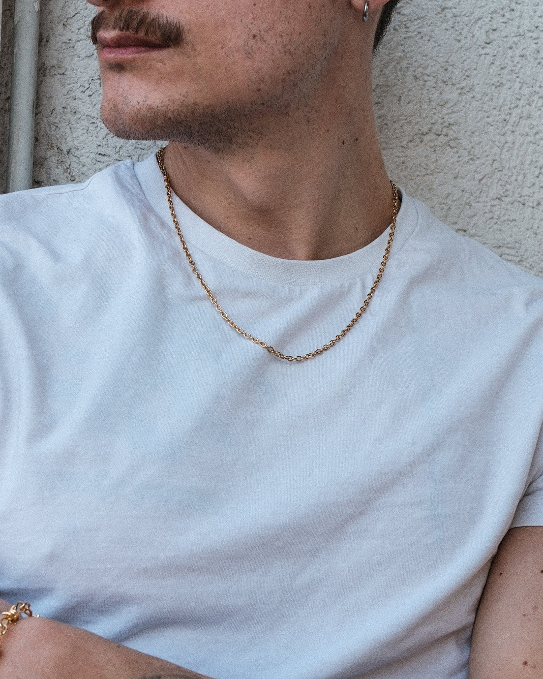 unshinebar-oval-chain-3mm-halskette-gold-edelstahl image 3