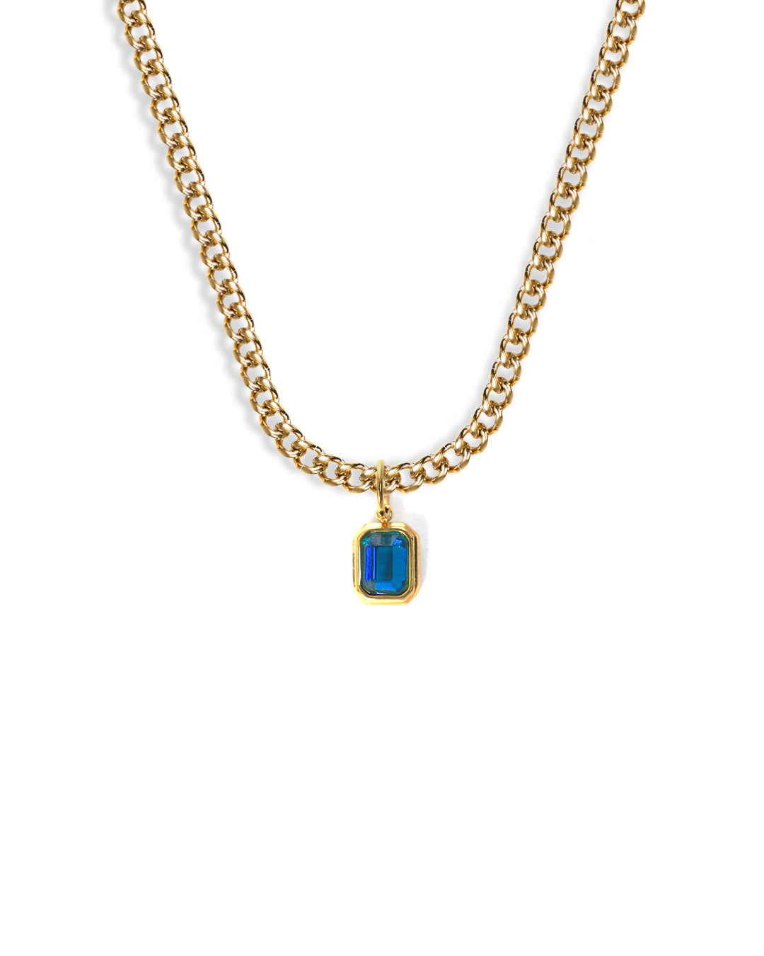 unshinebar-blue-ocean-halskette-gold-1-cm-zirkonia image 1