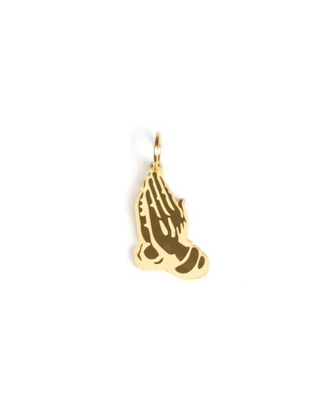 unshinebar-prayer-anh-nger-gold-edelstahl-ohne-kette image 1