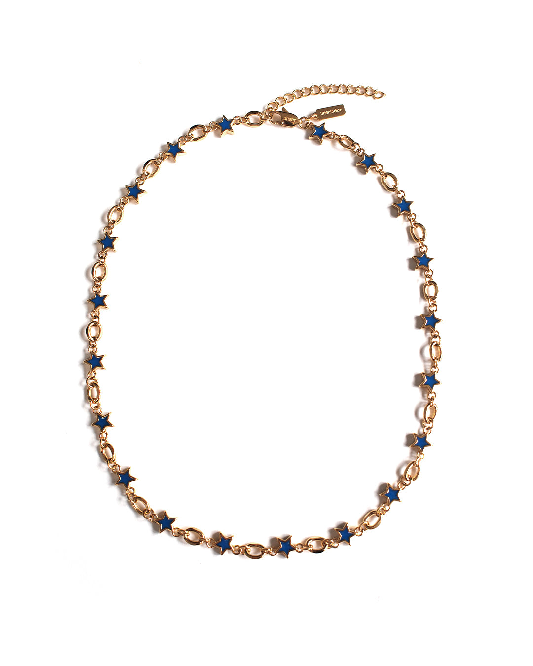 unshinebar-midnight-blue-star-kette-gold-45cm image 1