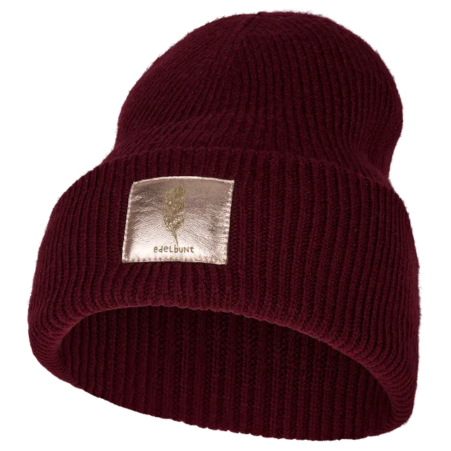 edelbunt-m-tze-oslo-beanie-dunkelrot image 1