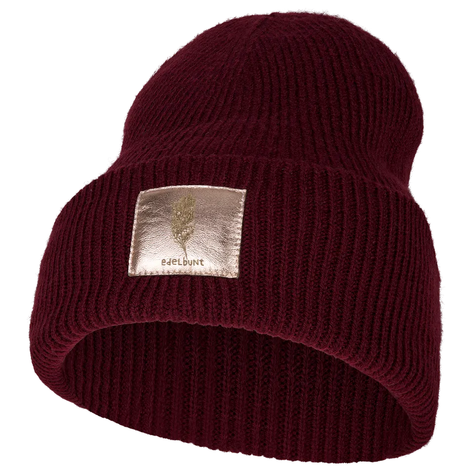 edelbunt-m-tze-oslo-beanie-dunkelrot image 1