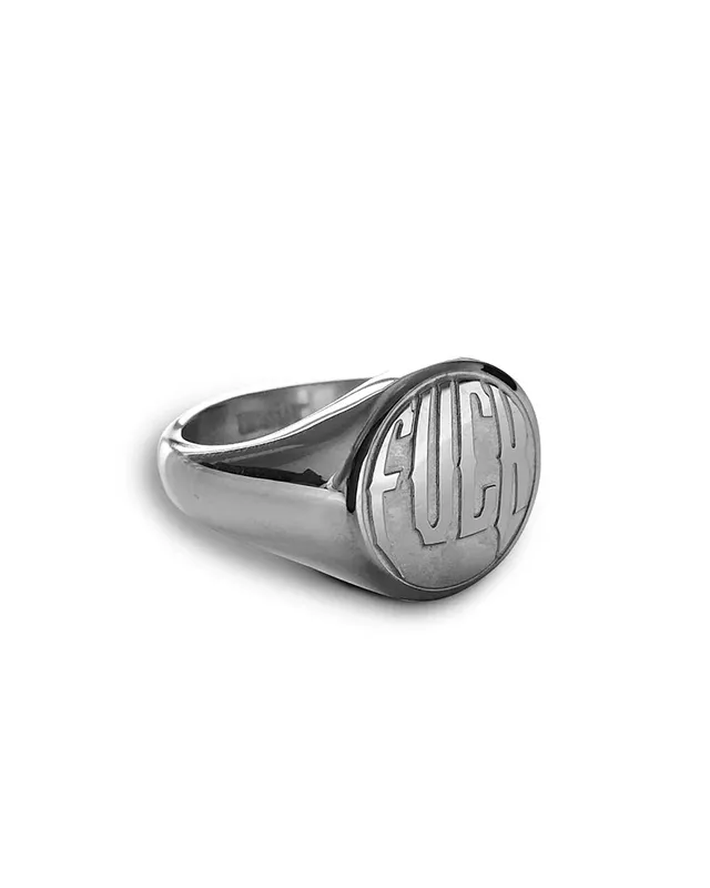 unshinebar-fuck-ring-silberring-gr-e-7-edelstahl image 1