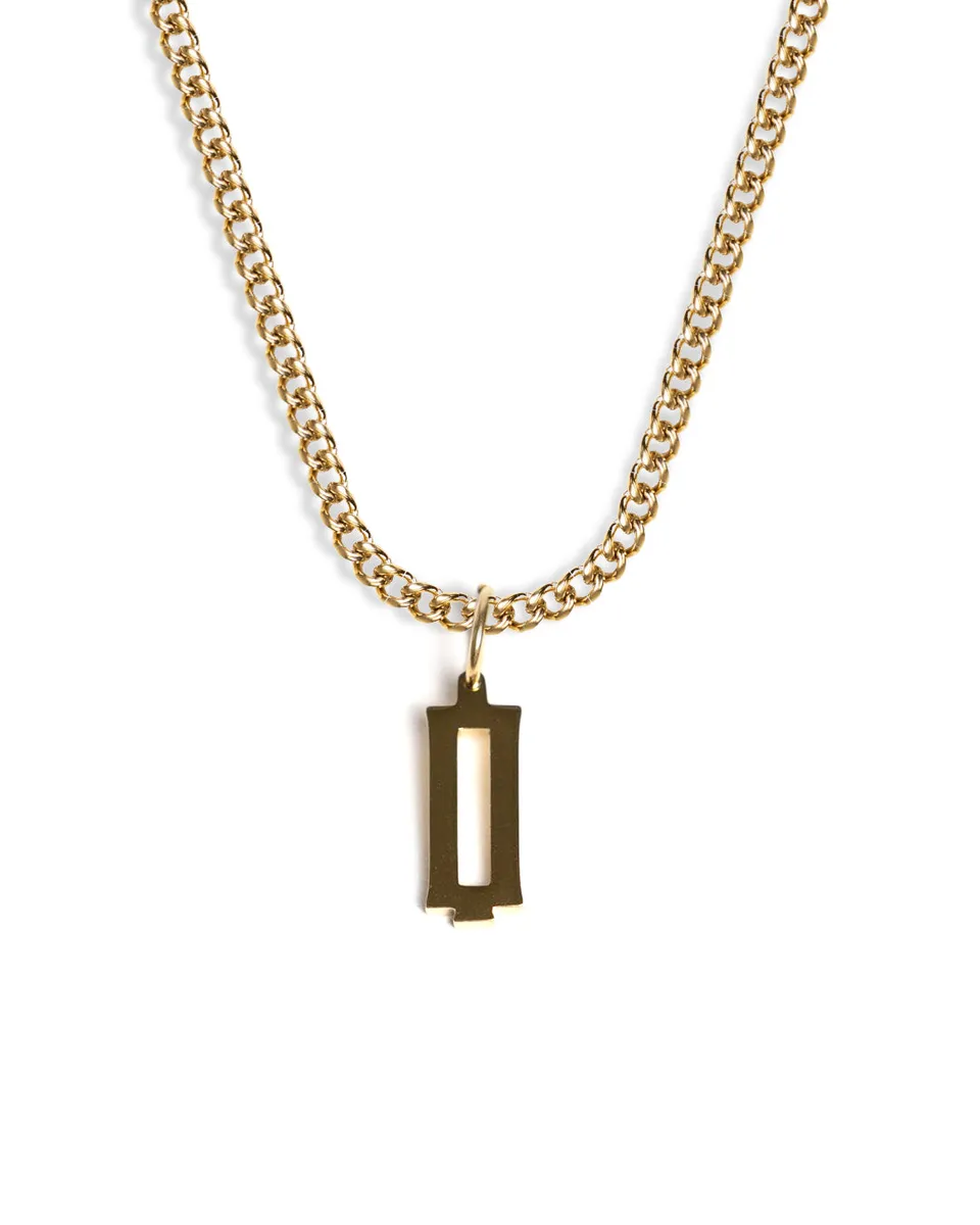 unshinebar-initial-q-halskette-gold-45cm-edelstahl image 1