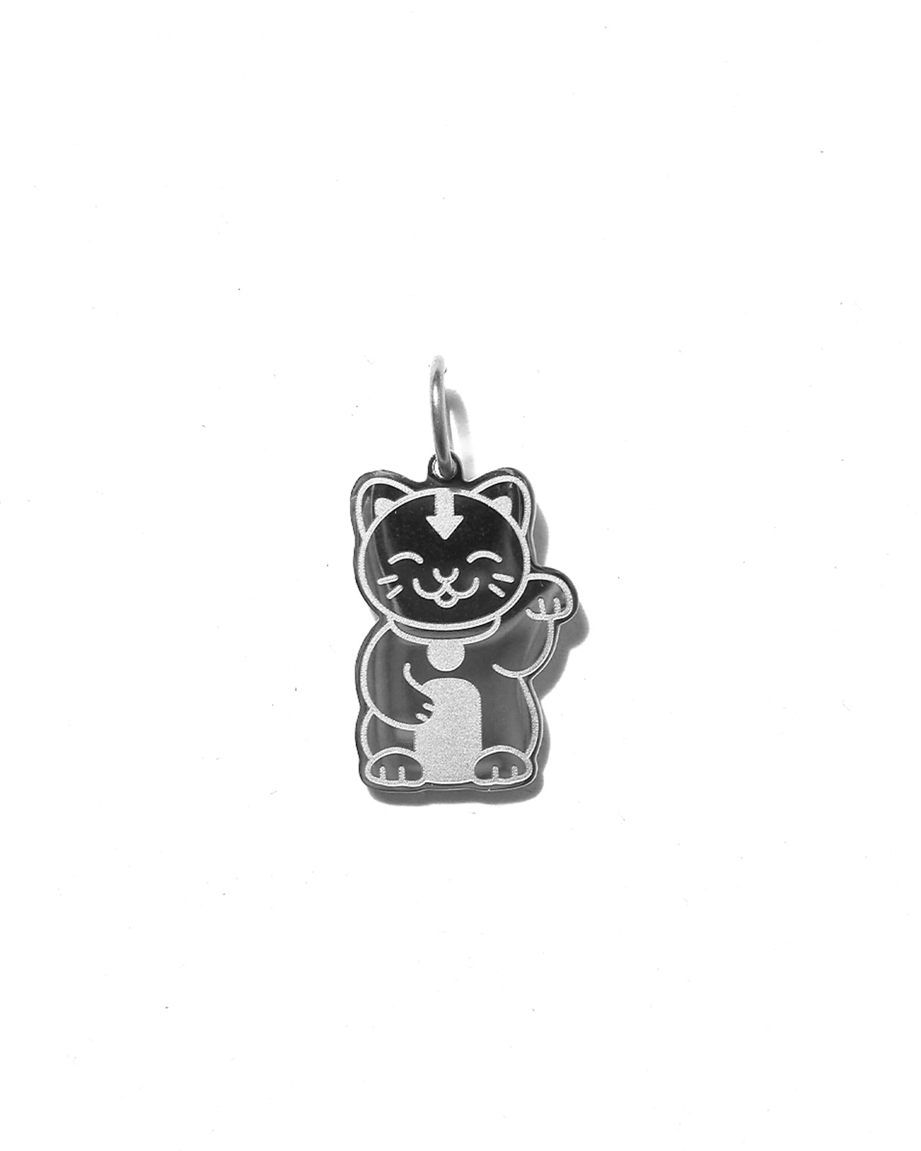 unshinebar-lucky-cat-anh-nger-silber-edelstahl image 2