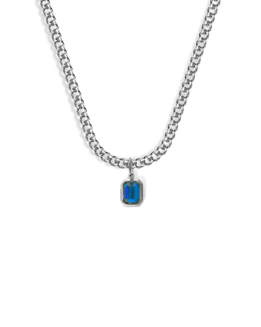 unshinebar-blue-ocean-halskette-silber-blauer-stein image 1