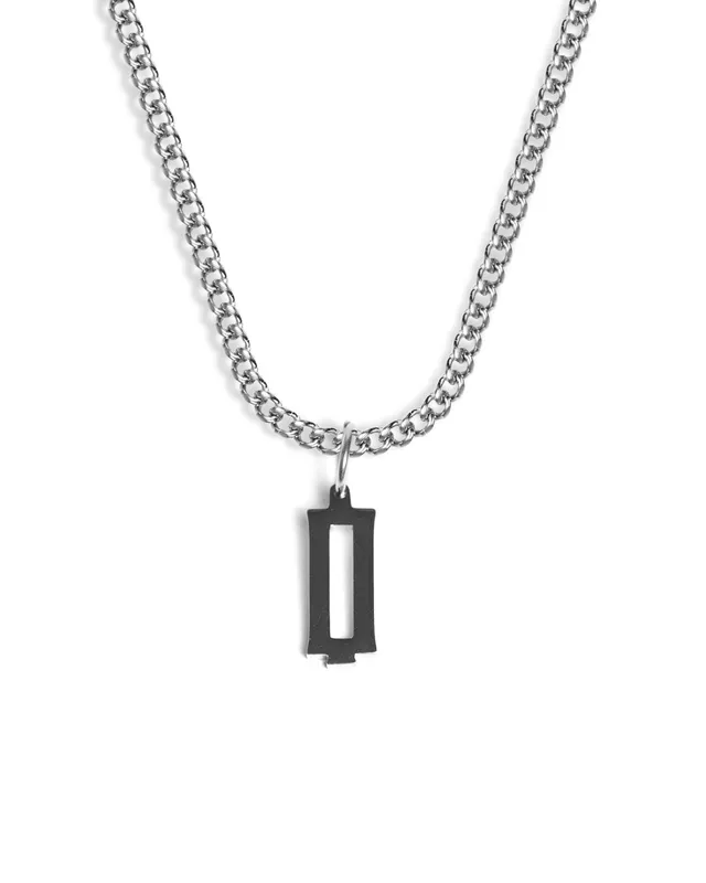 unshinebar-initial-q-halskette-silber-45cm-edelstahl image 1