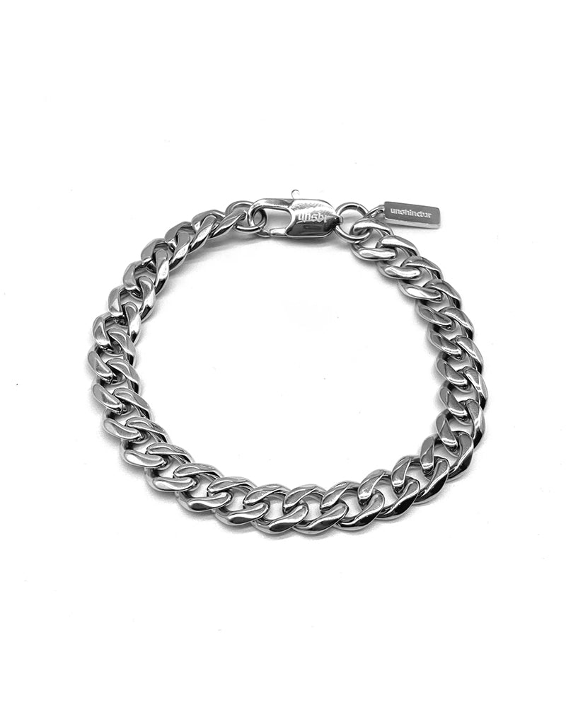 unshinebar-cuban-bracelet-8mm-armband-silber-19-5cm image 1