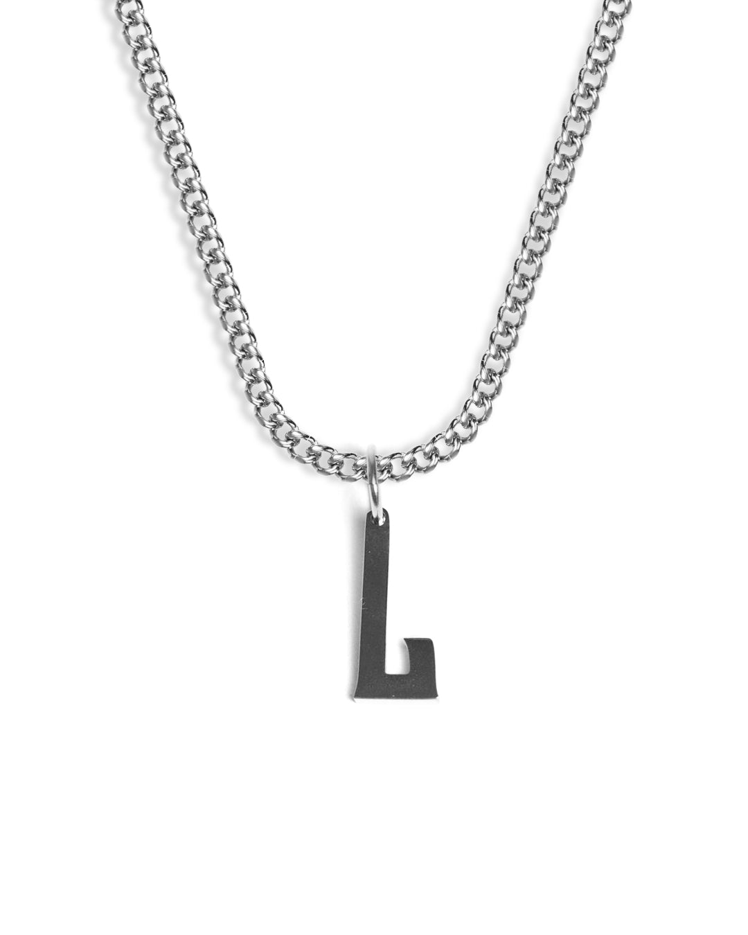 unshinebar-initial-l-kette-silber-55cm-figaro-wasserfest image 1