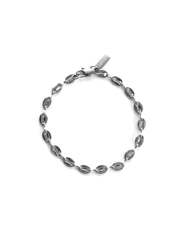unshinebar-coffee-bean-armband-silber-5mm-edelstahl image 1