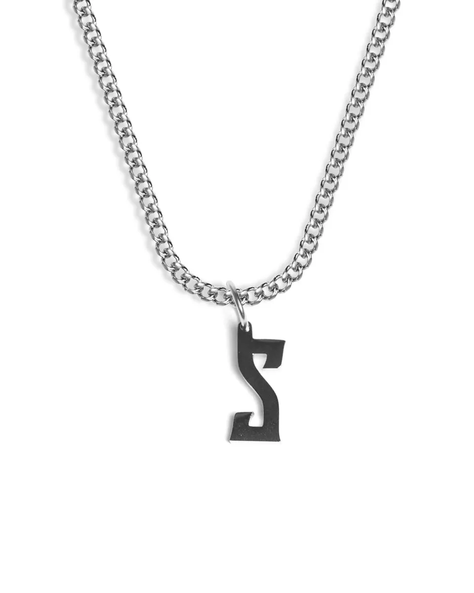 unshinebar-initial-s-kette-silber-buchstabenanh-nger-edelstahl image 1