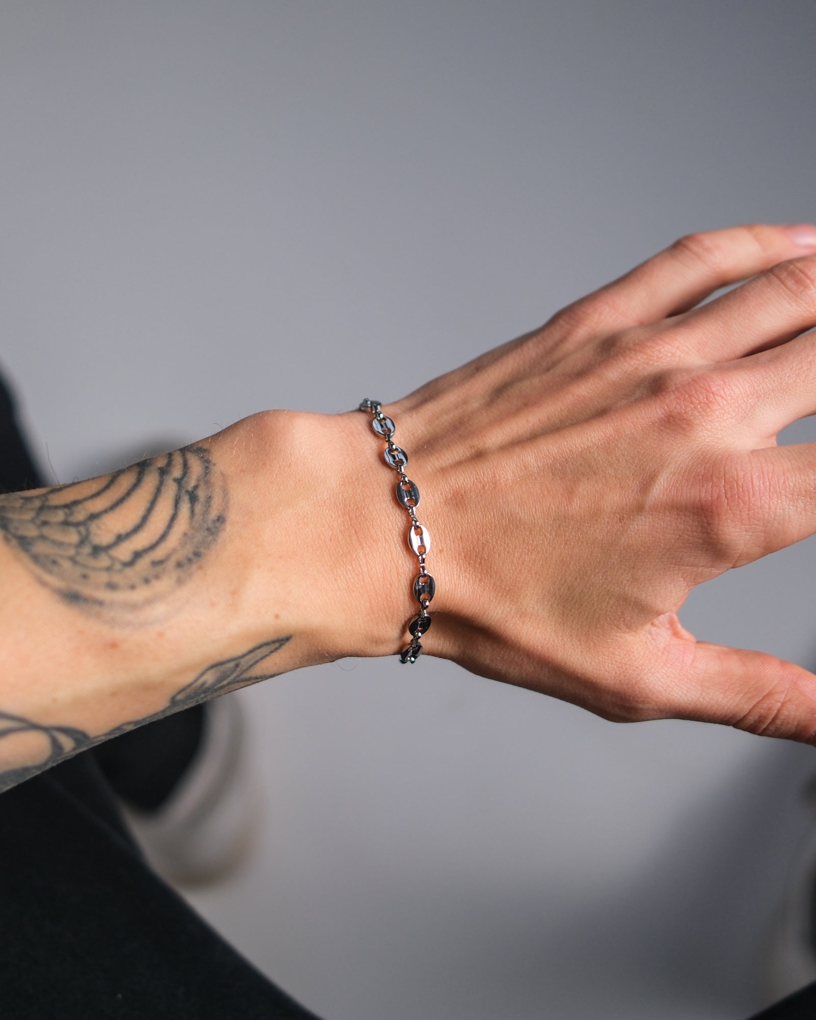 unshinebar-coffee-bean-armband-silber-5mm-edelstahl image 4