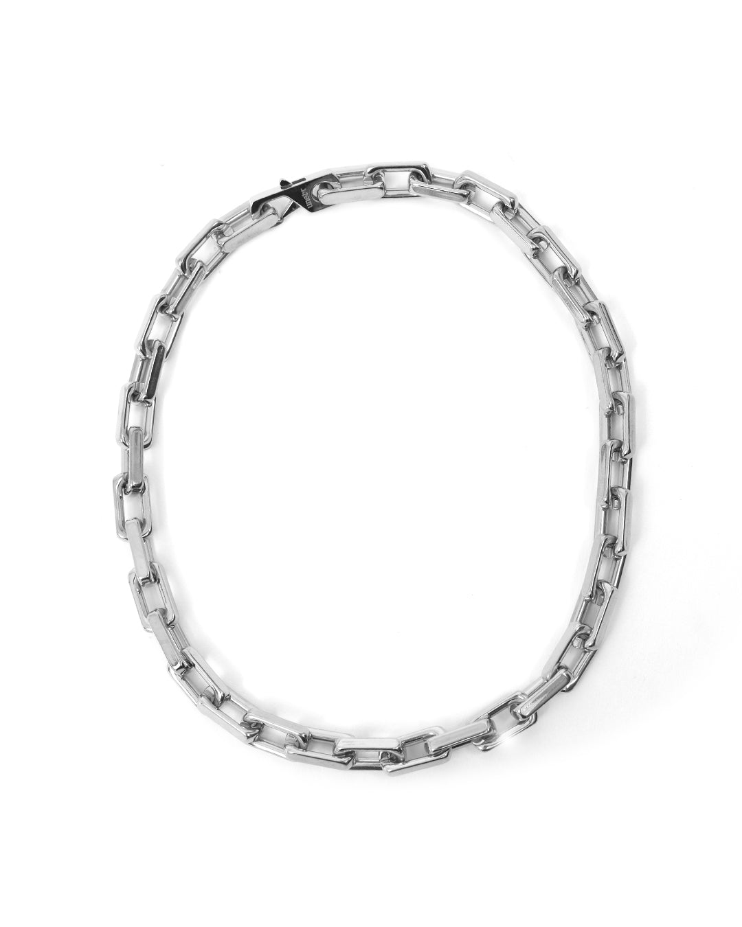 unshinebar-square-choker-kette-silber-45cm-10mm-edelstahl image 1