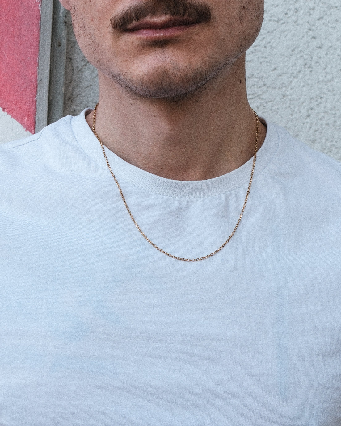 unshinebar-chains-thin-oval-chain-2mm-kette-gold-45cm image 5