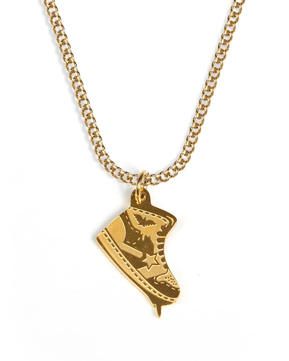 unshinebar-sneaker-necklace-halskette-gold-45cm-edelstahl image 1