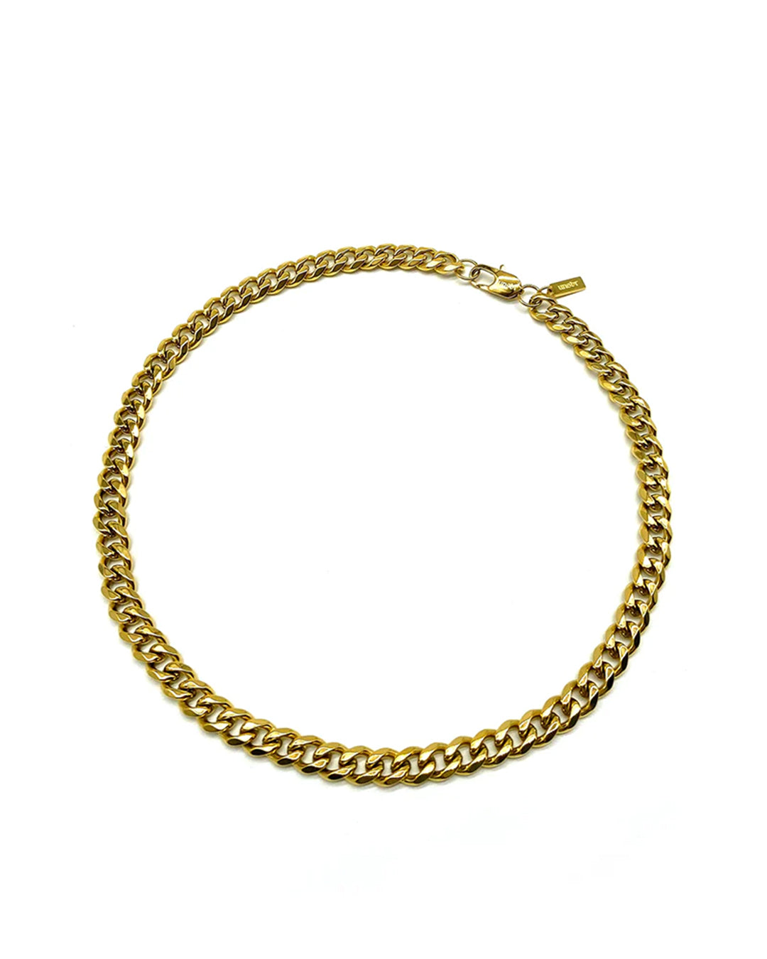 unshinebar-cuban-chain-halskette-gold-8mm-edelstahl image 1