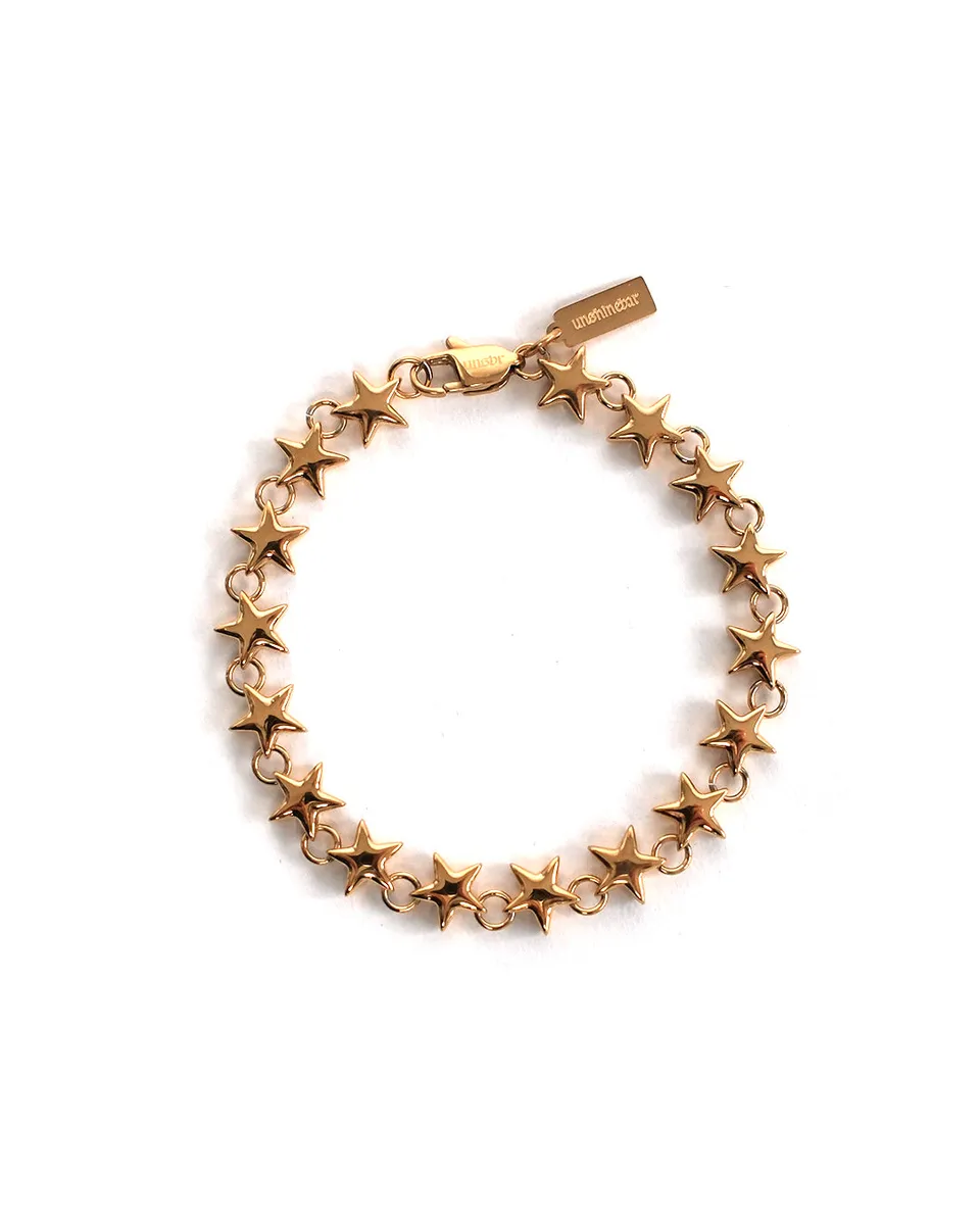 unshinebar-star-bracelet-armband-gold-18-5-cm-edelstahl image 1