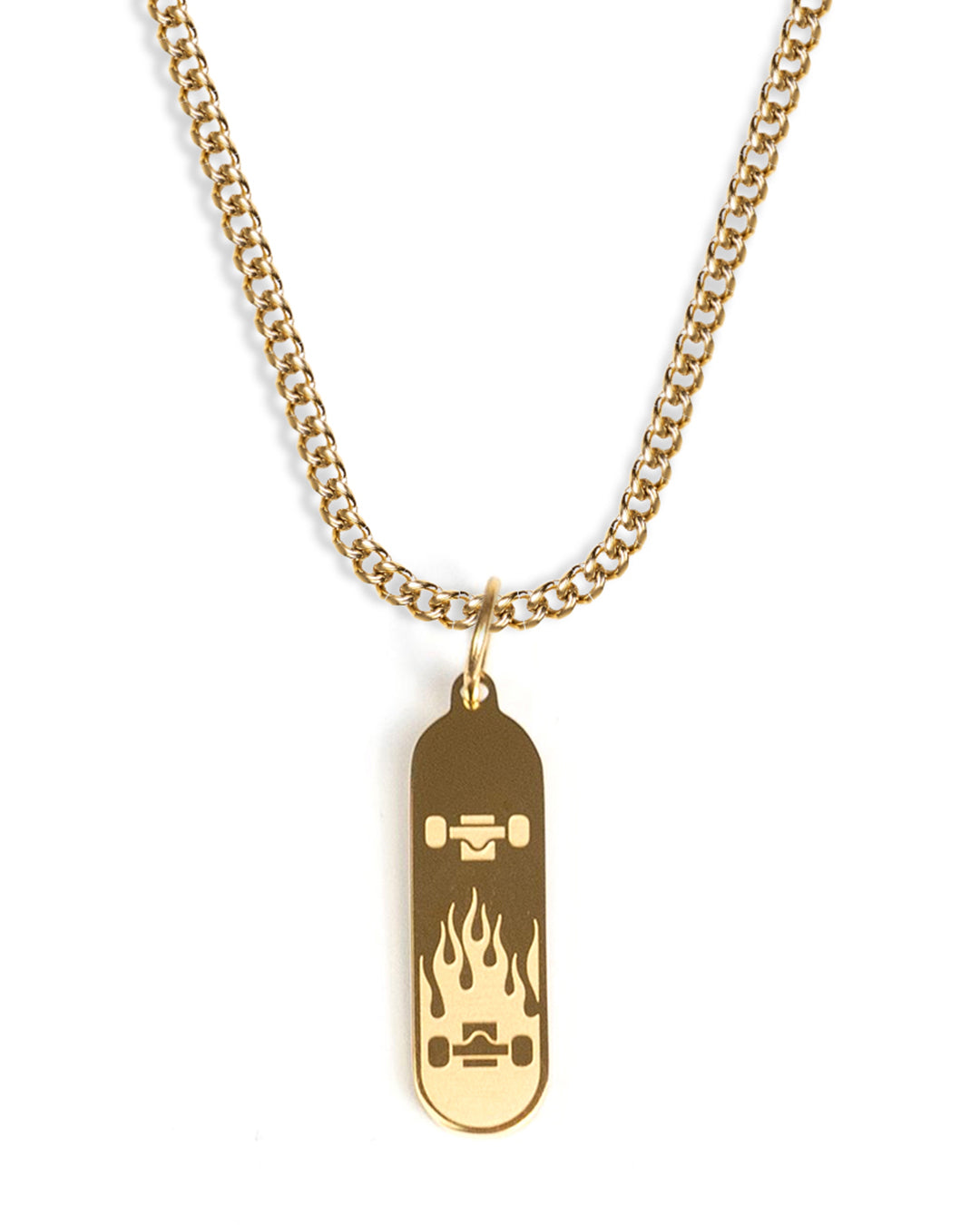 unshinebar-skateboard-halskette-gold-skate-anh-nger image 1