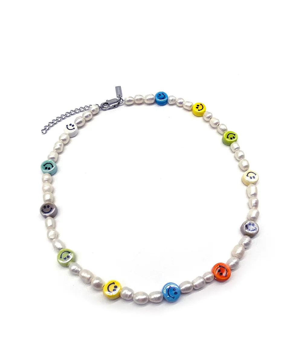 unshinebar-pearl-smiley-perlenkette-bunt-45-5-cm image 1