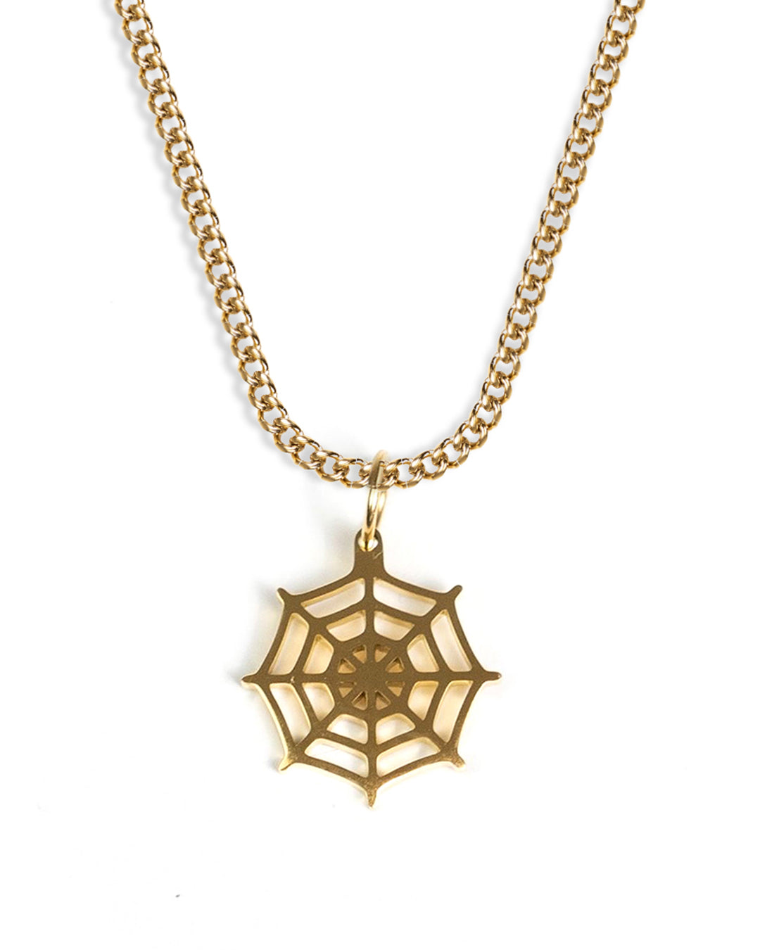 unshinebar-spiderweb-kette-gold-spinnennetz-anh-nger image 1