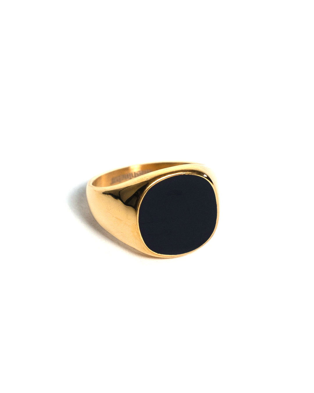 unshinebar-black-signet-ring-schwarz-gold-edelstahl-gr-9 image 2