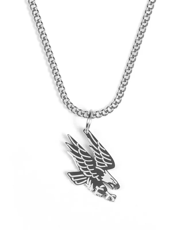 unshinebar-adler-halskette-silber-45cm-edelstahl image 1