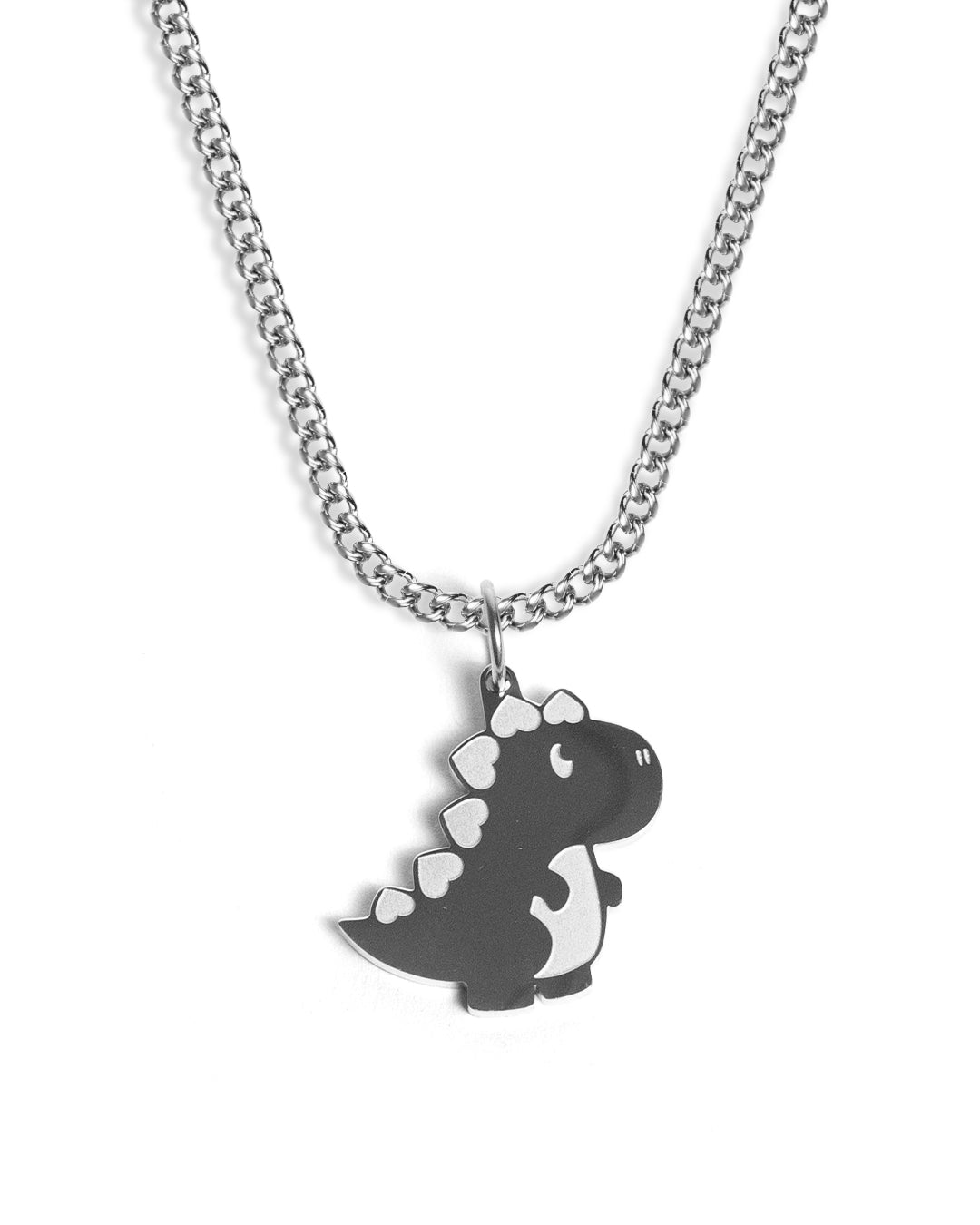 unshinebar-dinosaur-halskette-silber-50-55-cm-edelstahl image 1