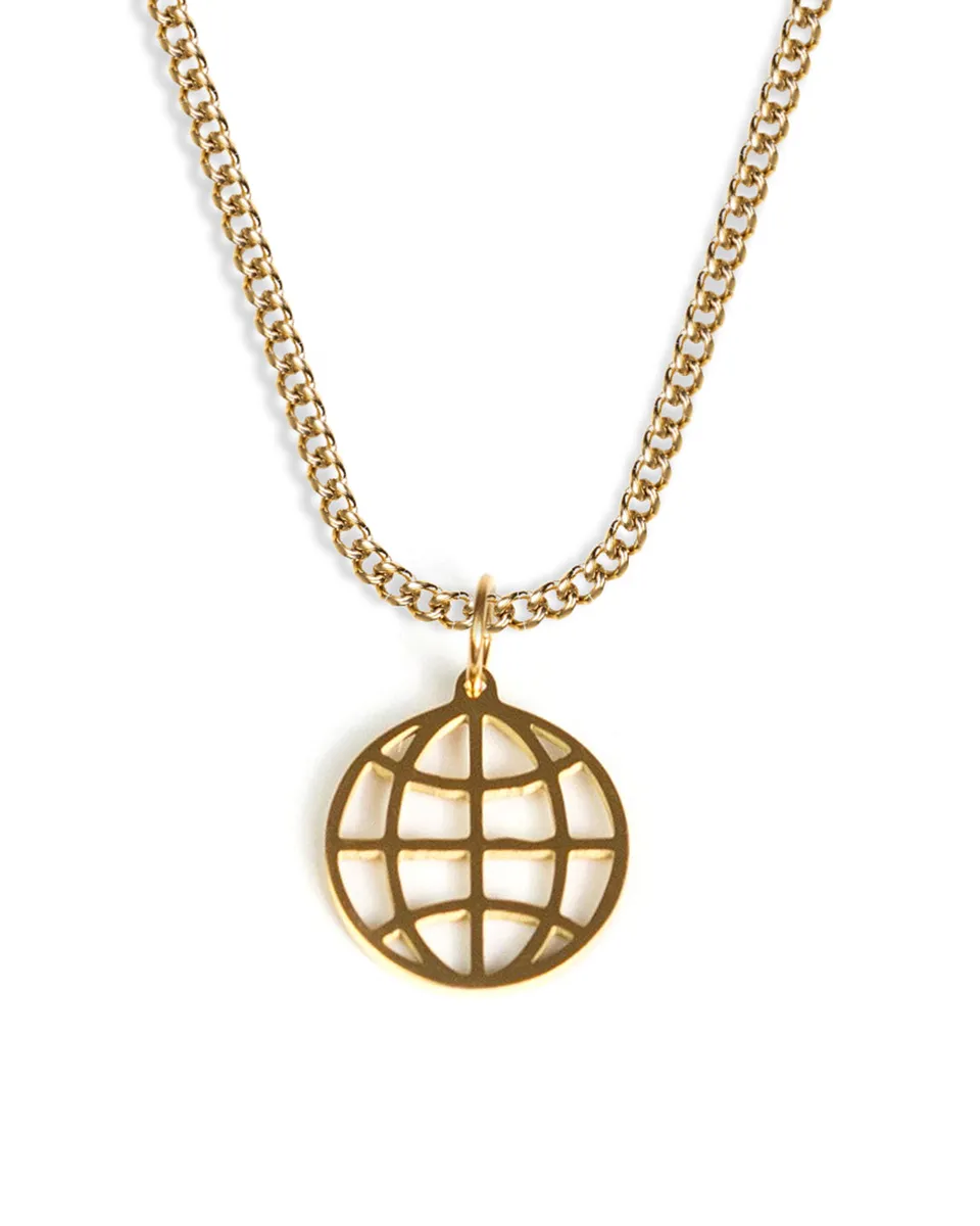 unshinebar-globe-halskette-mit-anh-nger-gold-50-55-cm image 1